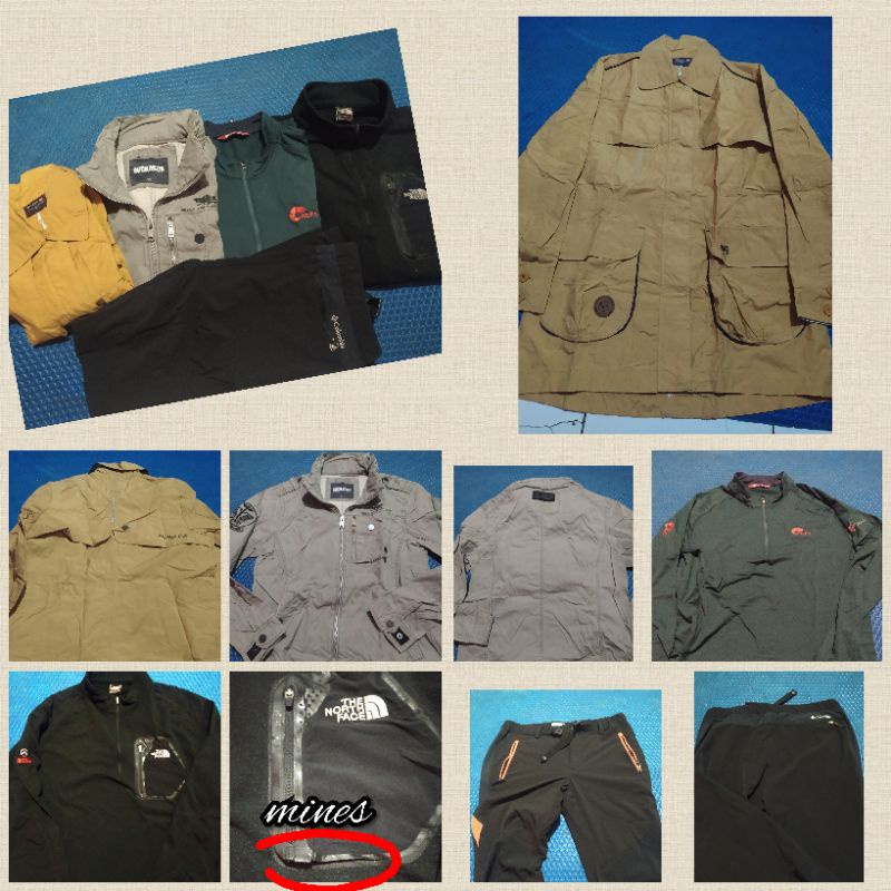 Borongan 5 pcs Baselayer TNF & NEPA, Buckaroo Vintage, Millet & Celanan Columbia Original Second