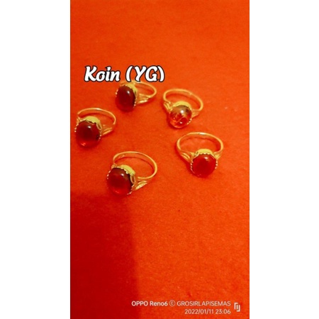 cincin batu delima sepuhan ukuran tulis saat check out