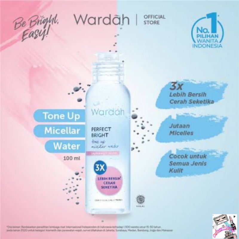 ☃Cutezz_ching☃Wardah Perfect Bright Tone Up Micellar Water 100ml