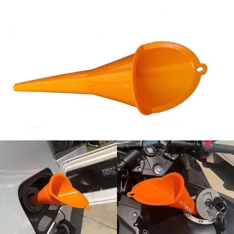 gs8a carzkool nozzle corong air minyak bensin kendaraan long mouth funnel - xmo755 - orange Or-i