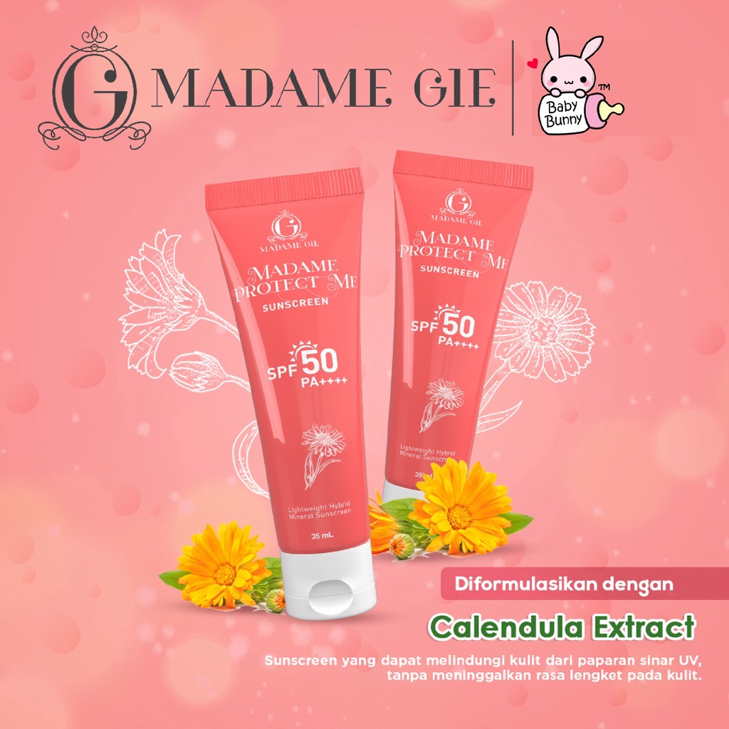 ❤ BELIA ❤ MADAME GIE Protect Me SPF 30 w Aloe Vera 60mL | Protect Me Let's Glow Tinted SPF 50 PA ++++ 10ml | Sunscreen sunblock tabir surya sun block