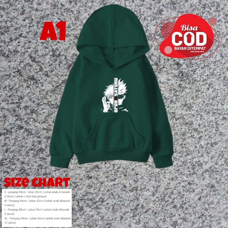 jaket sweater hoodie anime jujutsu kaisen gojo satoru/hoodie anak wibu/hoodie anak laki laki/perempu