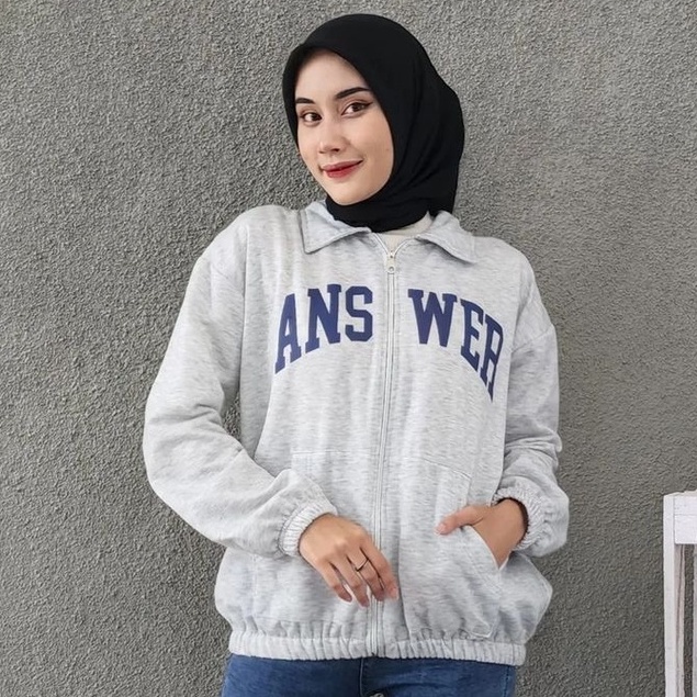 MVP - Answer Jaket Oversize - Jaket Wanita Kekinian