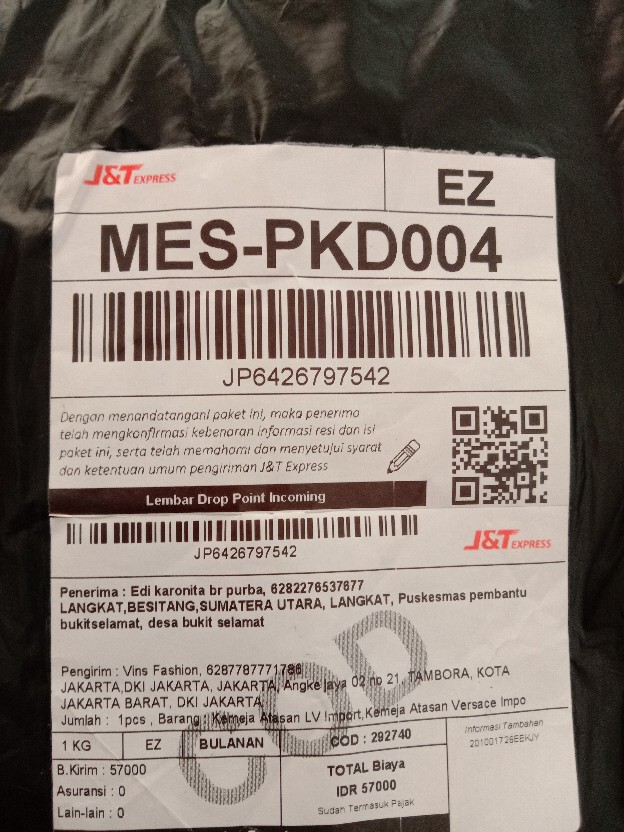 Kemeja Atasan Versace Import