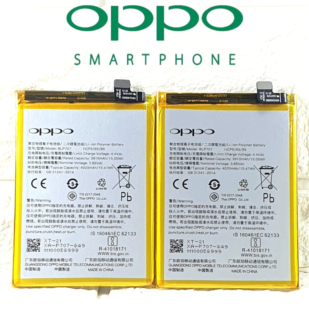 Baterai Original OPPO A9X Tipe PCEM00 - PCET00 - PCAT10 - PCAM10 Kode Battery BLP707 BLP-707