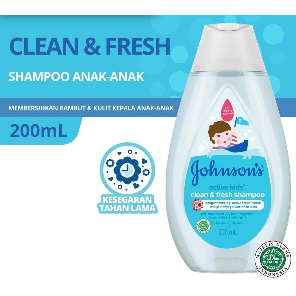 JOHNSON'S Active Kids Clean &amp; Fresh Shampoo - Shampo Anak-anak 200ml