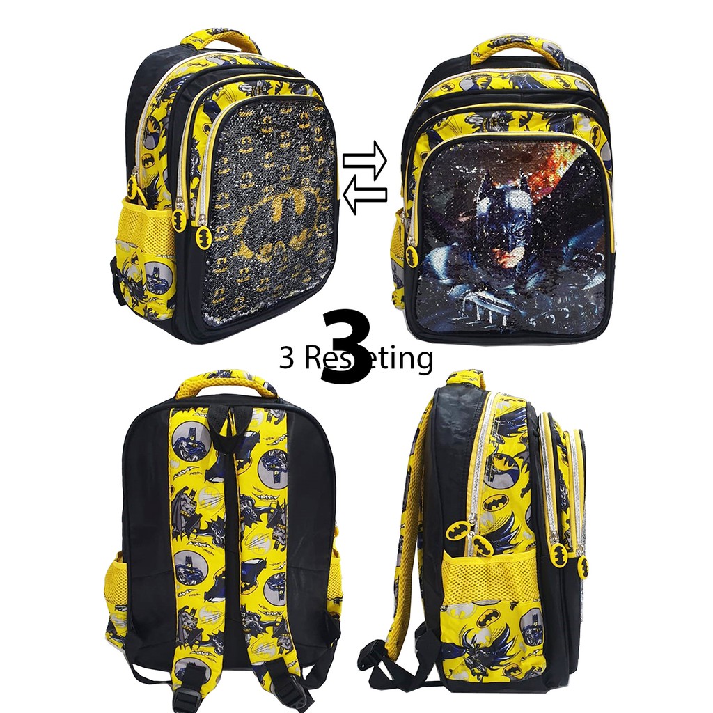 TERMURAH TAS Ransel Anak SD Sequin USAP Berubah Gambar Anak Cowok -1533