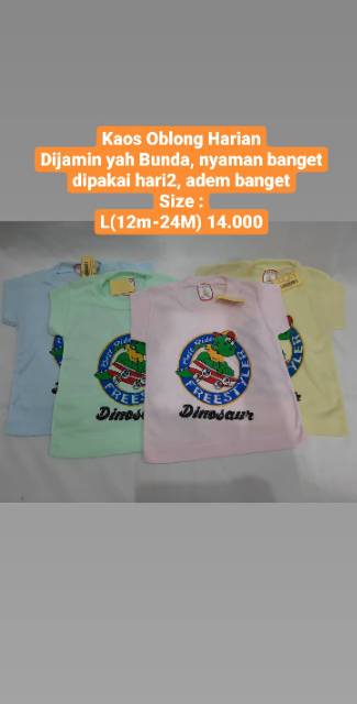 ♥BabyYank♥ Oblong Bayi Tipis Tangan Pendek  - Oblong Tipis Harian Anak Bayi Balita