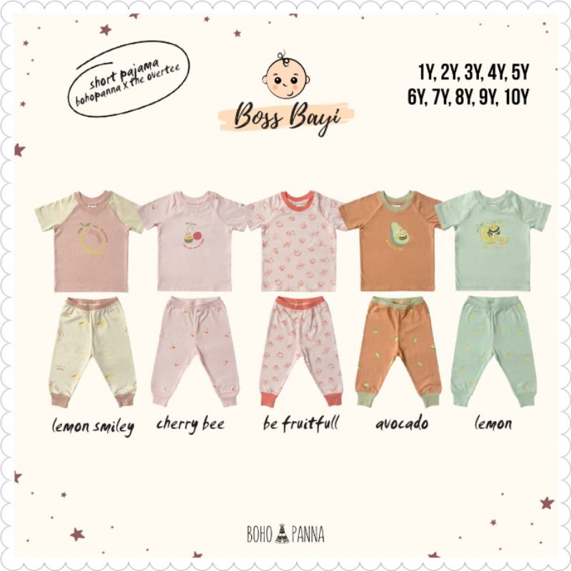 BOHOPANNA x THE OVERTEE - Short Pajama / Setelan Pendek Panjang CPR Piyama Anak