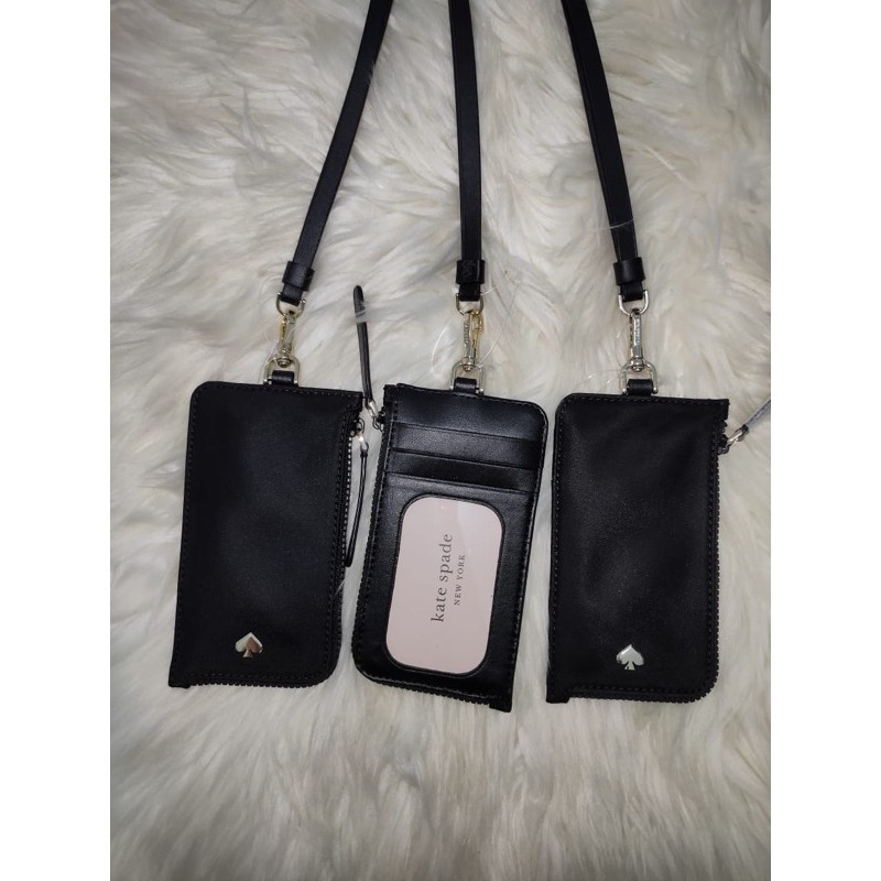 kate spade jae lanyard black nylon