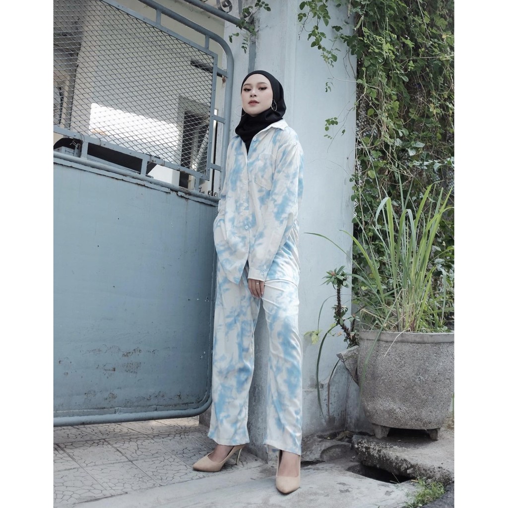 NEW YEAR SALE!! CANDY ONE SET PUSATGROSIR_SOLO/ SETELAN CANDY TIEDYE MOTIF ABSTRAK RAYON PREMIUM