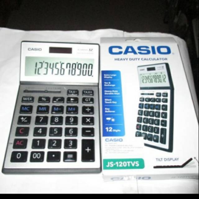 

CASIO KALCULATOR JS 120 TVS KALCULATOR LAYAR TEKUK 12 DIGIT ASLI