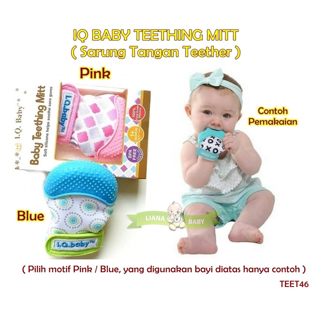 TEET46 IQ BABY TEETHING MITT SARUNG TANGAN TEETHER GIGITAN BAYI