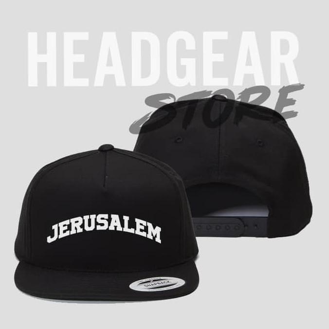 Topi SNAPBACK HAT JERUSALEM CURVE obral murah wadezig polos custom Pria Wanita Unisex MFS Design