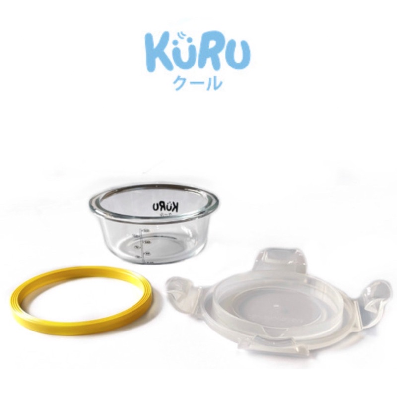 Kuru Baby Glass Container | Wadah Kaca Tempat Makan MPASI | Toples Kaca