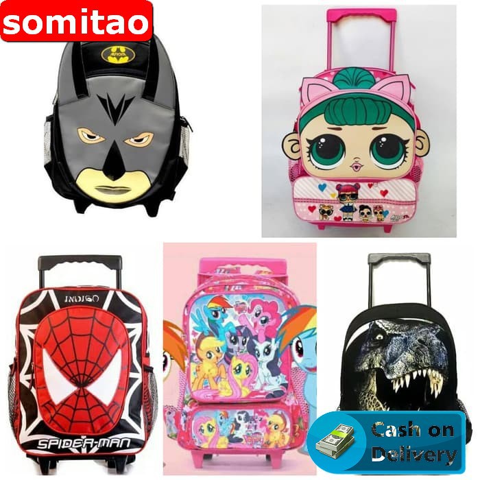Tas Anak Cewek Troley Sekolah Anak Sd My Little Pony 3D Timbul Ha RF231  Ransel Troli Anak Karakter