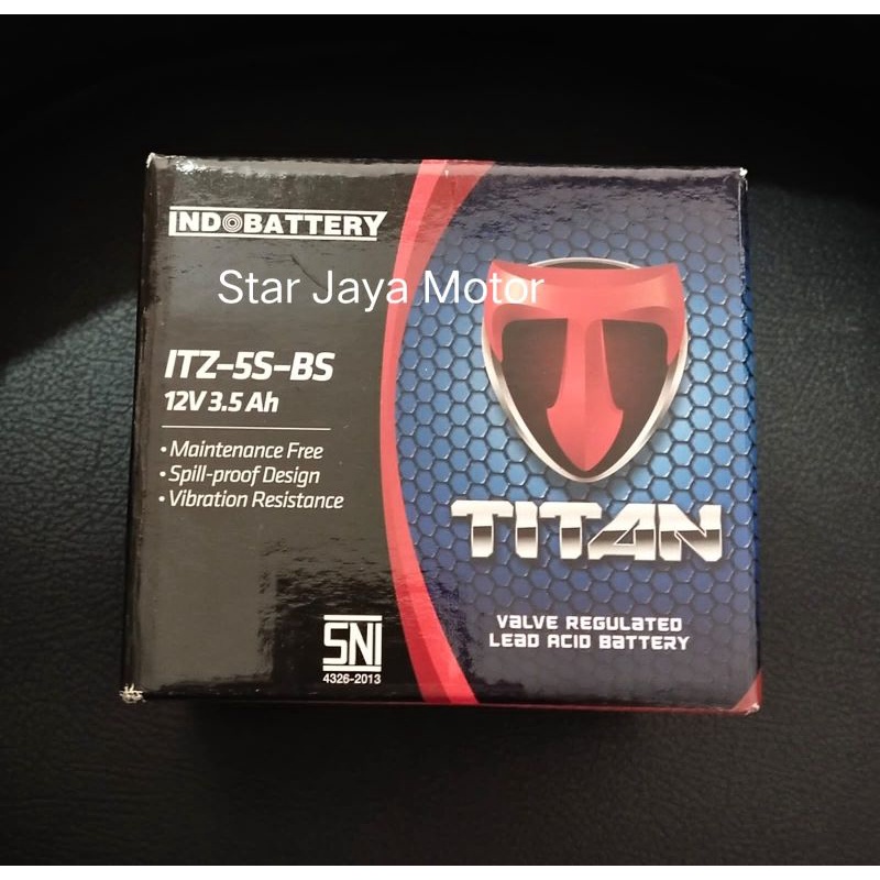 Jual aki motor kering gtz-5s merk indobattery titan dari indopartd