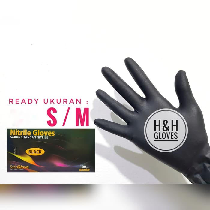 Sarung Tangan Nitrile Safe Glove Black /Sarung Tangan Karet/Sarung Tangan /Safe Glove Black