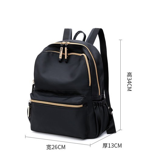 Tas Ransel Premium Import Korea Waterproof Gold Plated Nylon