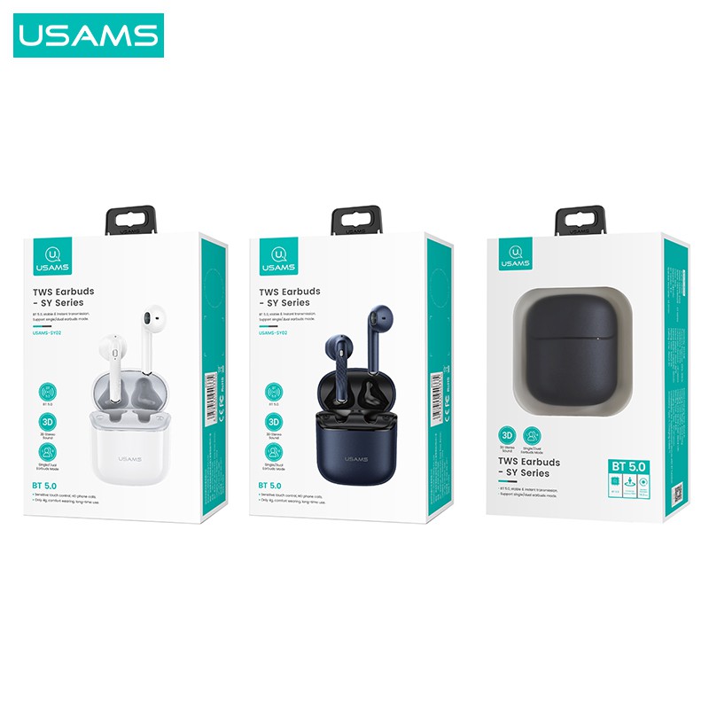 USAMS TWS SY02 Earbuds Earphone Bluetooth SY Series BT 5.0