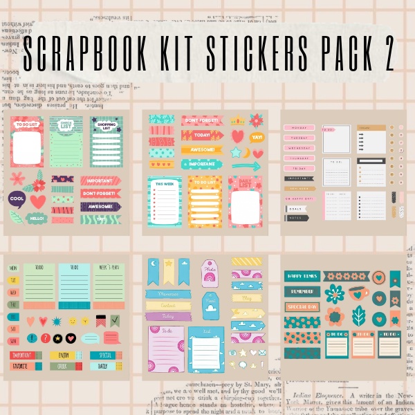 

[PART 2] scrapbook kit stickers | jurnal kit stickers | stickers aesthetic | jurnal