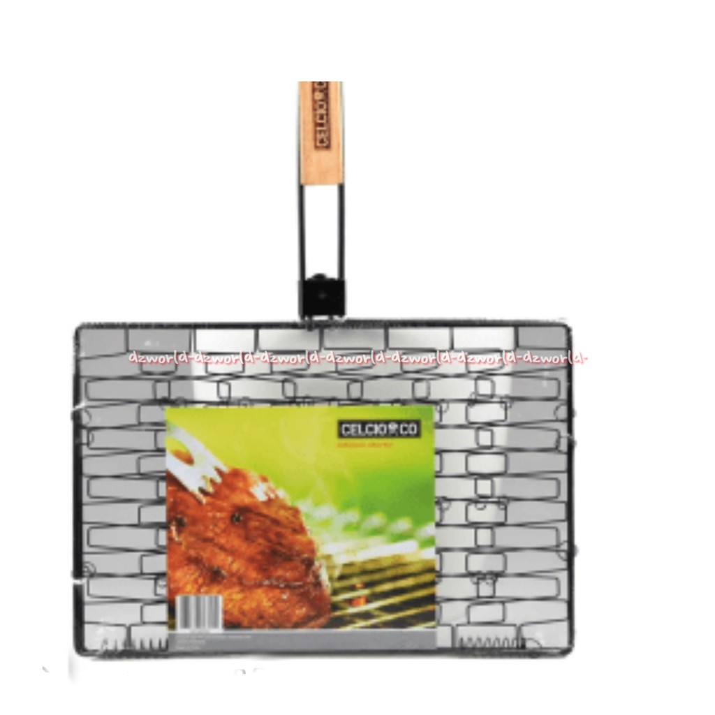 Celcio &amp; Co Alat Panggangan BBQ 53x41cm Alat Tempat Pemanggang Bakar Pembakar Dengan Kawat Cocok Untuk Ikan Ayam  Celcio Co Celcioco