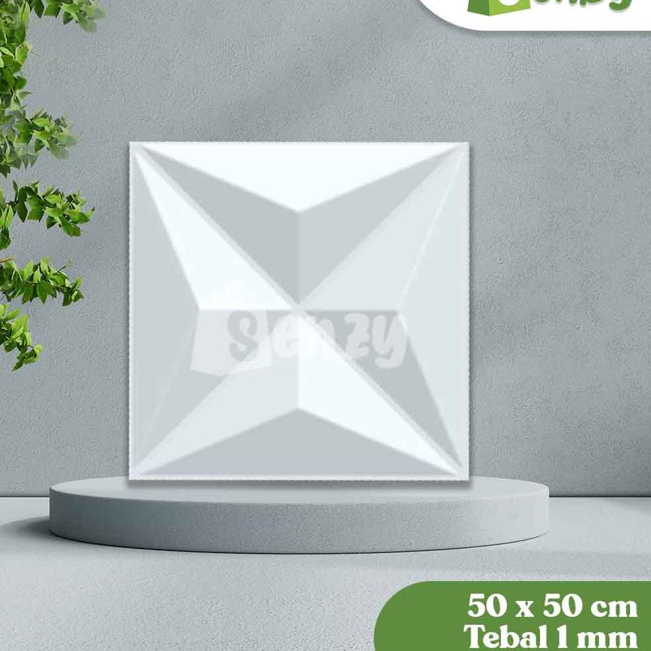 Tren Kekinian.. Wall Panel 3D PVC Wallpaper Dinding Ornamen Dinding 50 cm D003