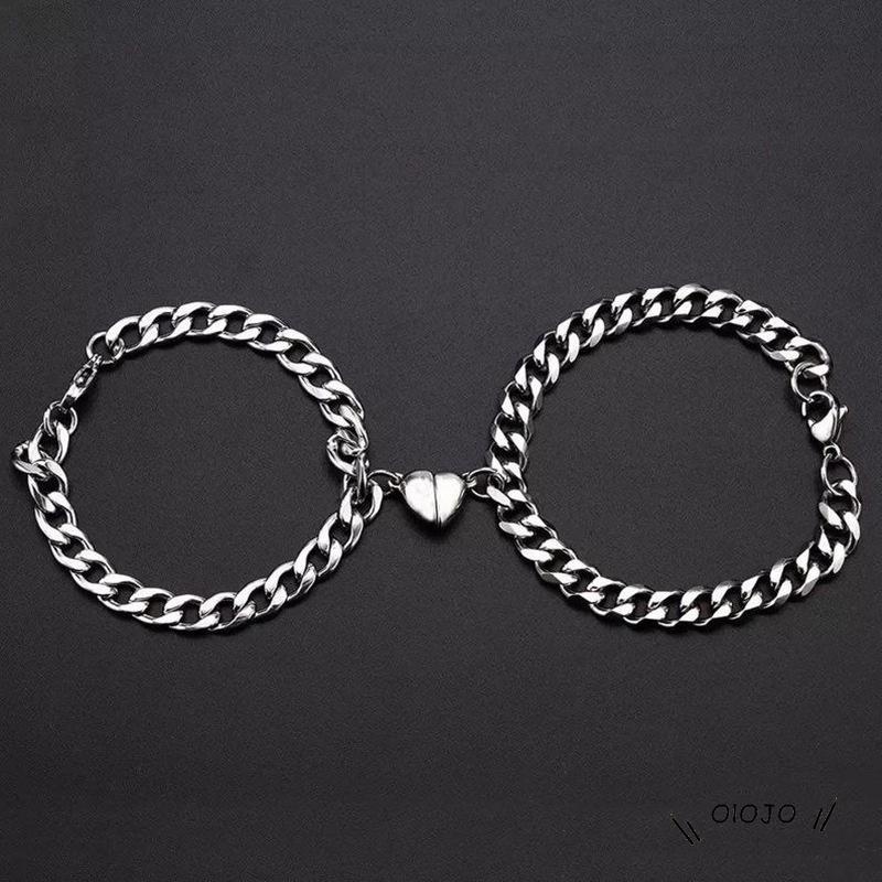 【COD】Gelang Tangan Magnet Motif Hati Untuk Pasangan / Pria / Wanita