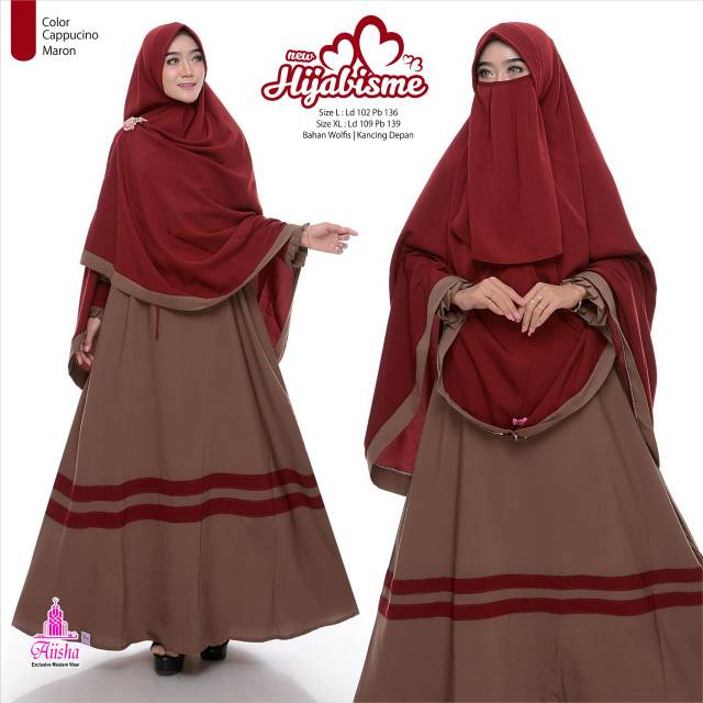 Gamis Set Hijabisme/Gamis Syar'i Dewasa