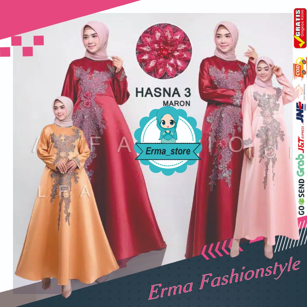 [COD] Toko Baju Gamis Dress Mewah Remaja Wanita Indah Promo Baju Wanita Lebaran Muslim Top Terlaris