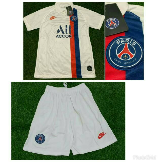 Setelan Stelan Jersey Baju Celana Fullset PSG Paris Saint Germain Away 3rd 1 Satu Stel Set 2019 2020