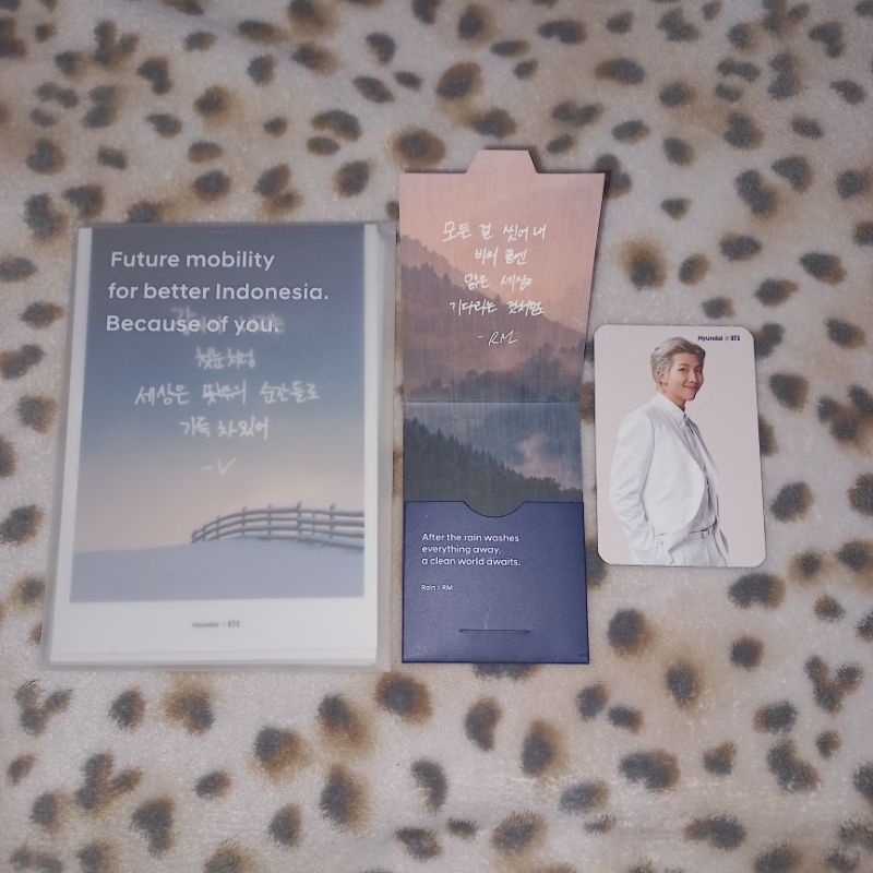 LIMITED EDITION PHOTOCARD BTS + POSTCARD BTS / PC BTS X HYUNDAI LIMITED / PHOTOCARD RM BTS X HYUNDAI