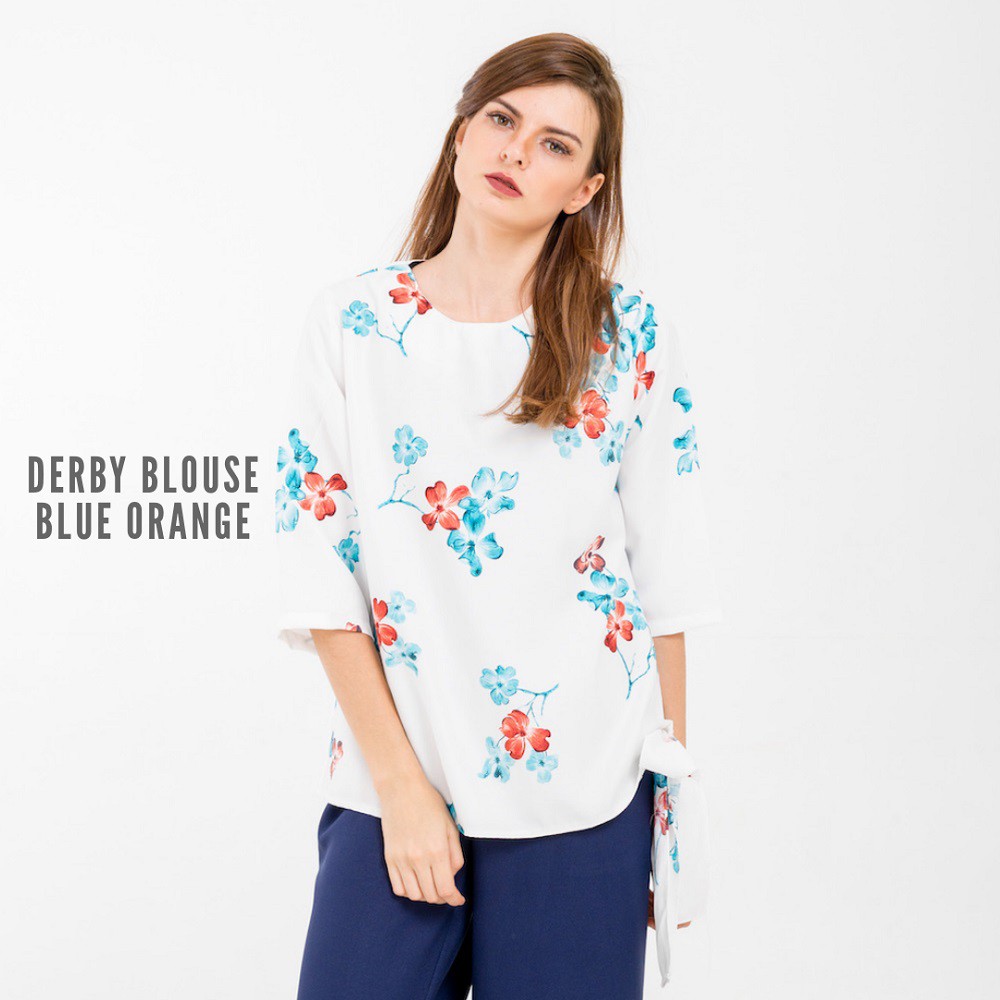 Derby Blouse Baju  Atasan Wanita  by FEMINE Shopee  Indonesia