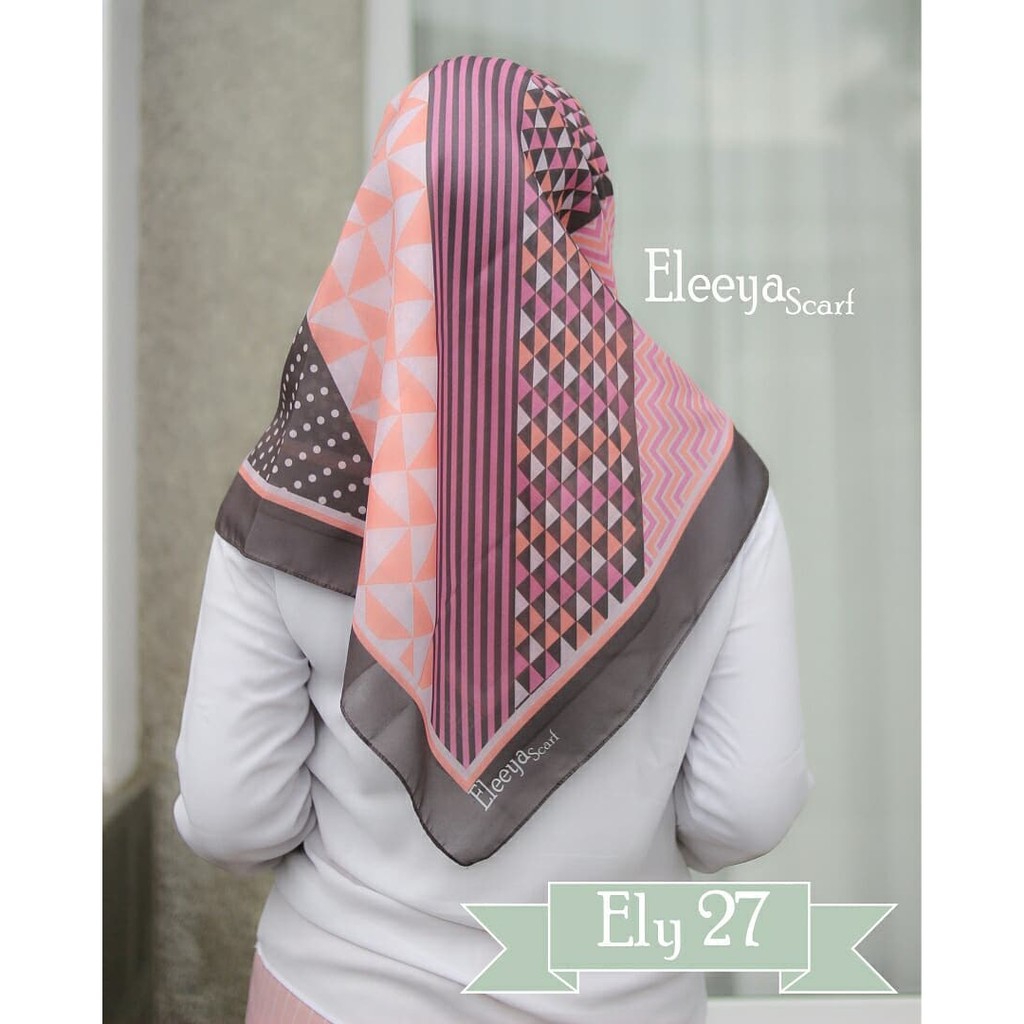 HIJAB SEGIEMPAT MOTIF ELY 27 || Eleeya Scarf