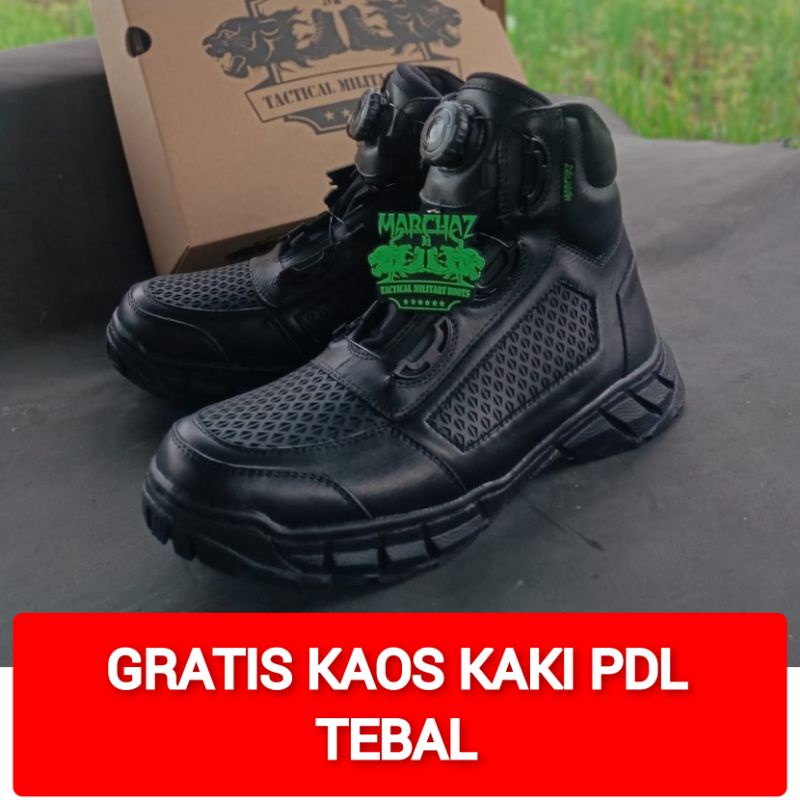 SEPATU PDL TALI PUTAR SARANG TAWON LIBRA PENDEK MERK MARCHAZ KULIT SAPI ASLI SEPATU PDL DINAS LAPANGAN TNI POLRI SECURITY SATPAM SEPATU PDL POLANTAS MODEL TERBARU