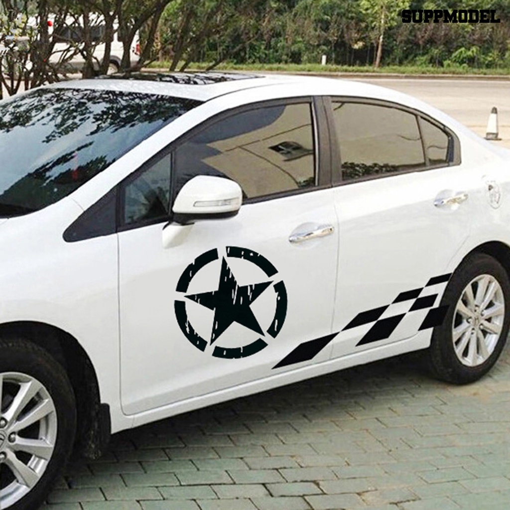 Sl Stiker Model Bintang Reflektif Untuk Pelindung Baret Mobil