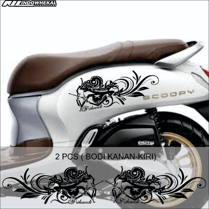 STIKER CUTTING WAYANG SRIKANDI UNTUK BODI MOTOR/MOBIL