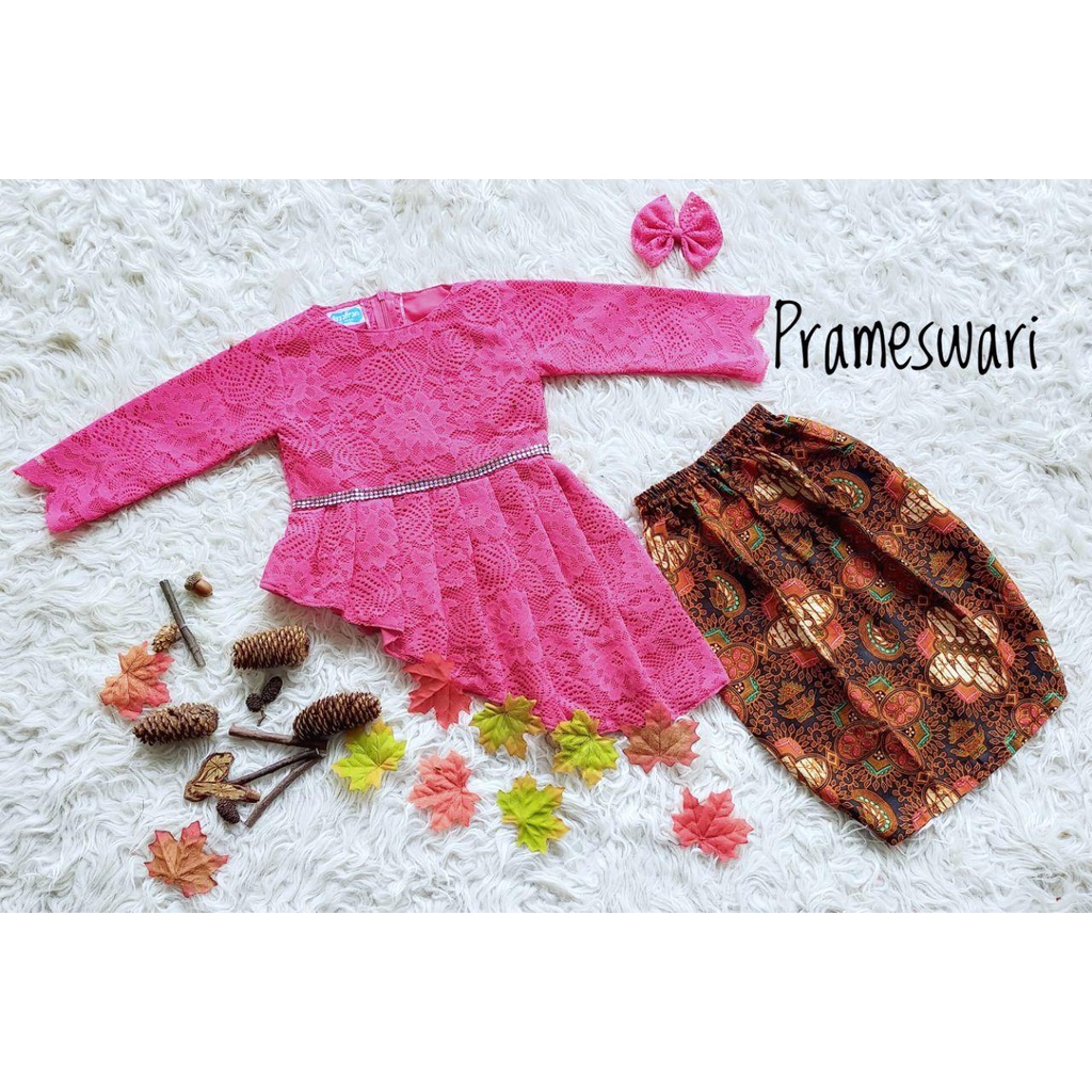 Sarimbit Wisuda/Kebaya Prameswari/Setelan  Kebaya Brukat Anak dan Dewasa/Setelan Sarimbit/Setelan Ke