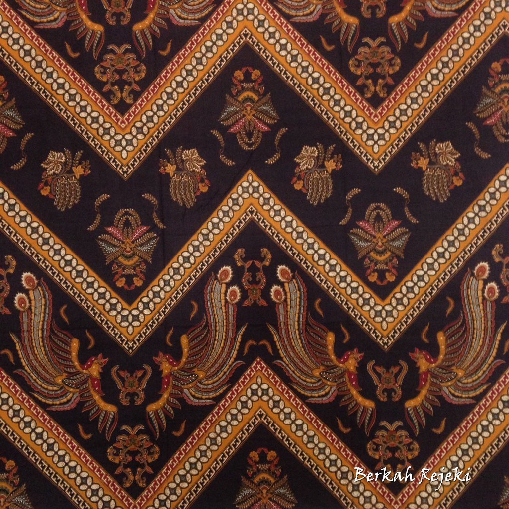 Super Promo Kain Katun Motif Kawung Zig Zag Coklat Tua Batik BR Murah