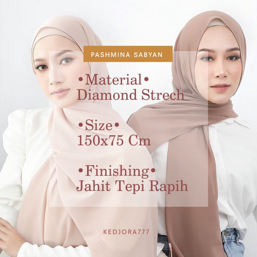 1 JILBAB PASHMINA SABYAN / DIAMOND STRECH / BAYAR DITEMPAT / HIJAB PASHMINA / KERUDUNG NYAMAN-1