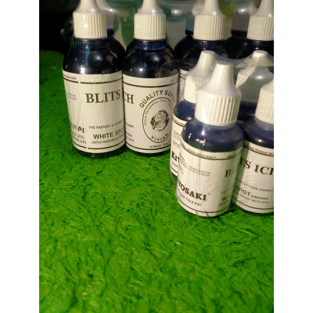Blitz icht obat biru ikan cupang 30 ml dan  75ml