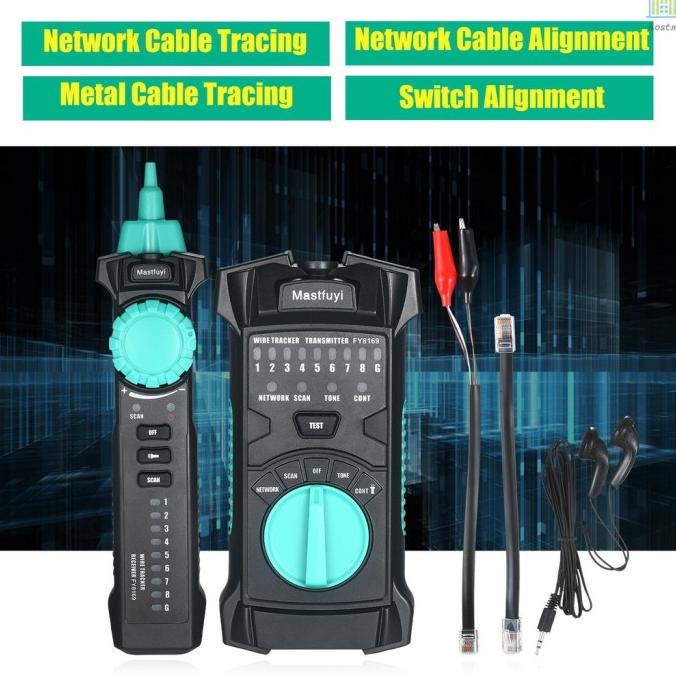 Fuyi Fy8169 Alat Tester Kabel Jaringan Telepon Rj11 Rj45 Multifungsi