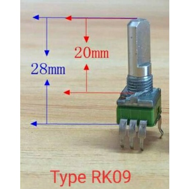 5pcs Potentiometer RK09L1140 B10K B50K B100K E50K