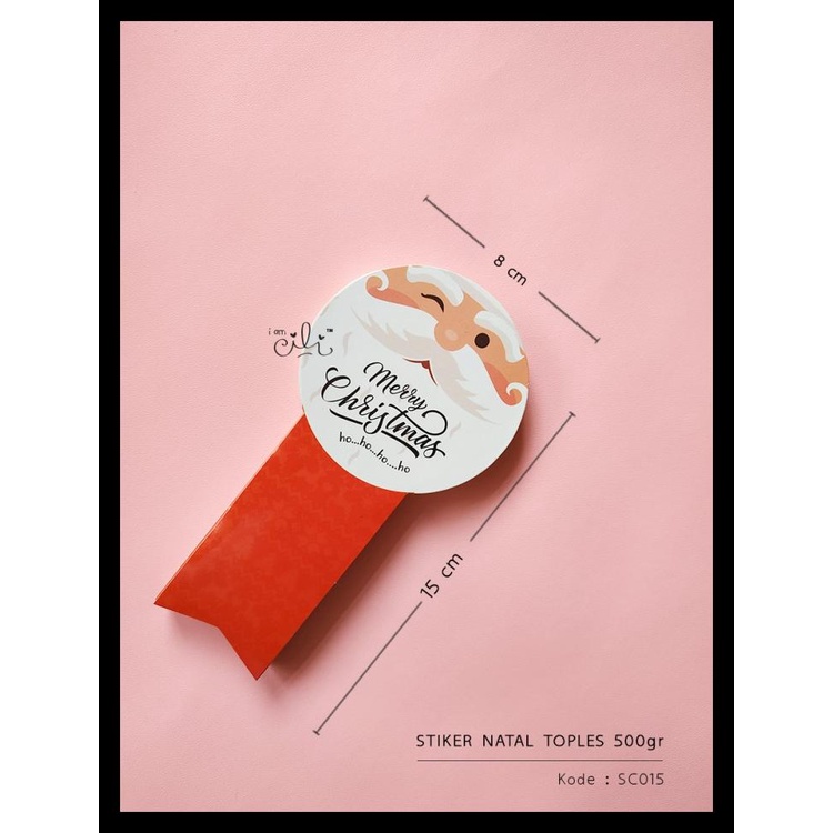 

(SC015) STIKER NATAL CHRISTMAS SANTA UNTUK TOPLES 500GR (UK 8X15CM)