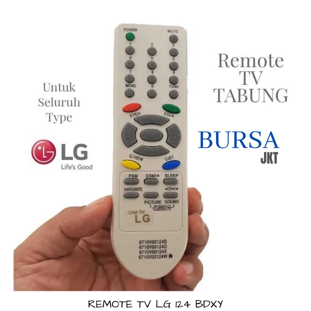 REMOTE TV LG BLACKPEARL TABUNG 124 B D X Y