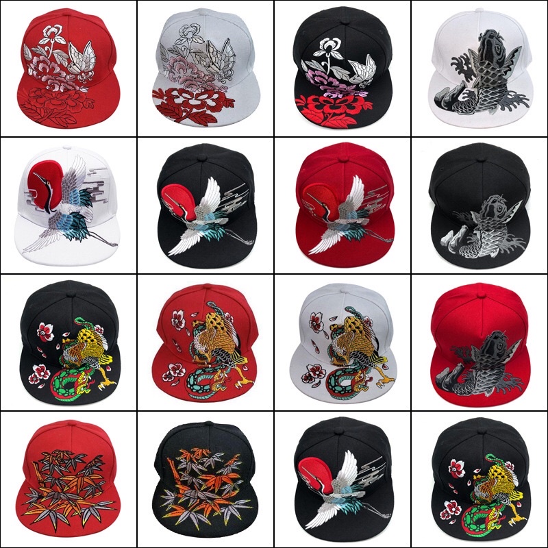 TOPI SNAPBACK IMPORT ASIA KOREA JEPANG SUKAJAN HARAJUKU BORDIR JY12