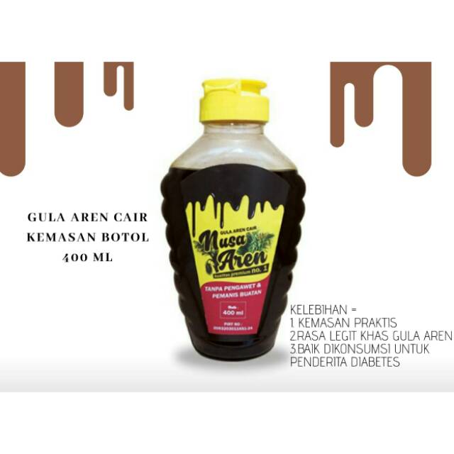 

Gula aren cair Nusa Aren 400mL / brown sugar 400mL