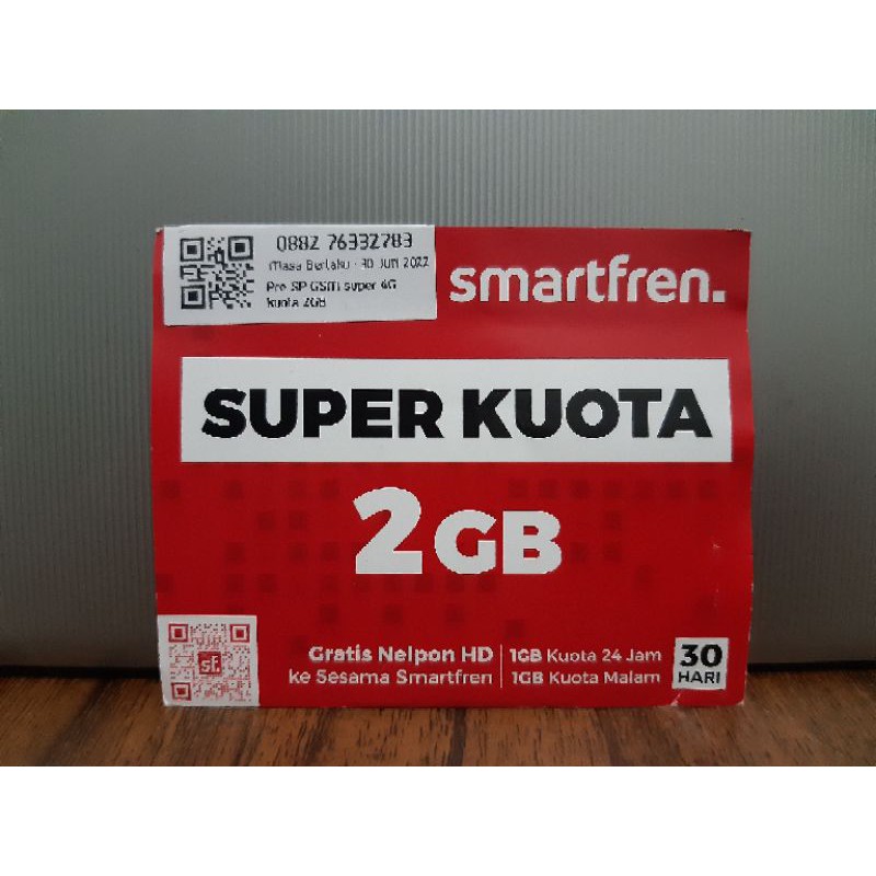Perdana+Kuota 2GB SMARTFREN (sumbagsel)