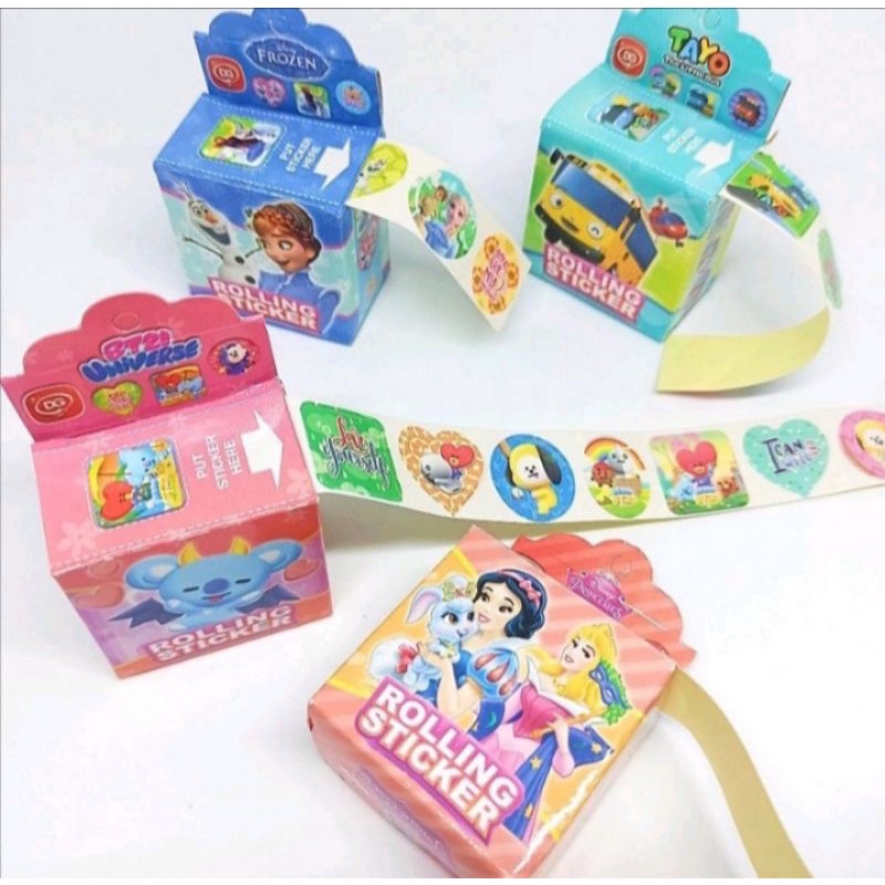 

Sticker stiker rolling tempel hologram / stiker roll / mainan edukasi / stiker tempel S22