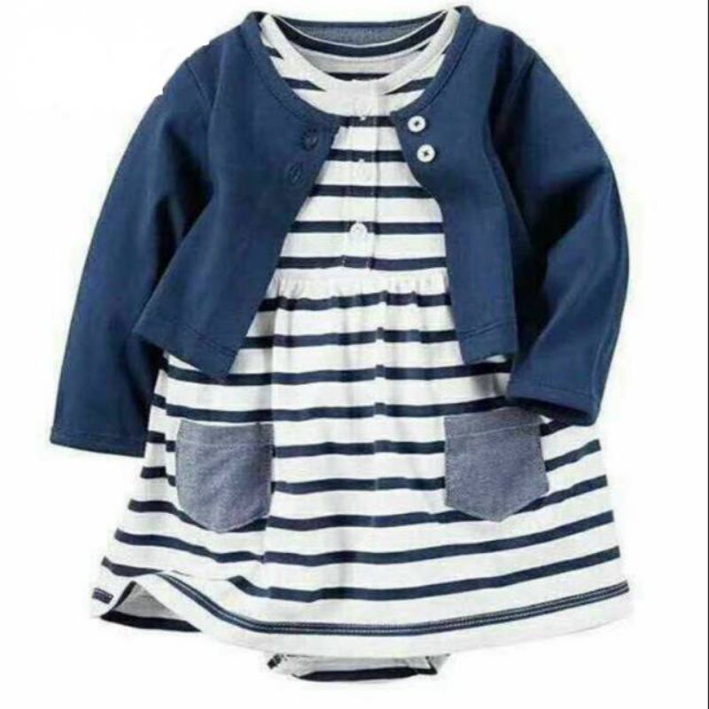 DRESS ROMPER CARDIGAN CARTER'S ANAK BAYI CEWEK C1037-18